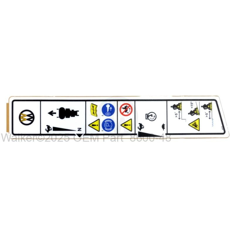 Walker Part # 8600-48 : (NR)Decal,Fender/RH (Symbolic) MB27i/23