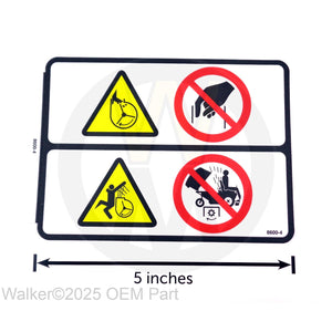 Walker Part # 8600-4 : Decal, Blwr Bld Wrnng/Lex (Symbolic)