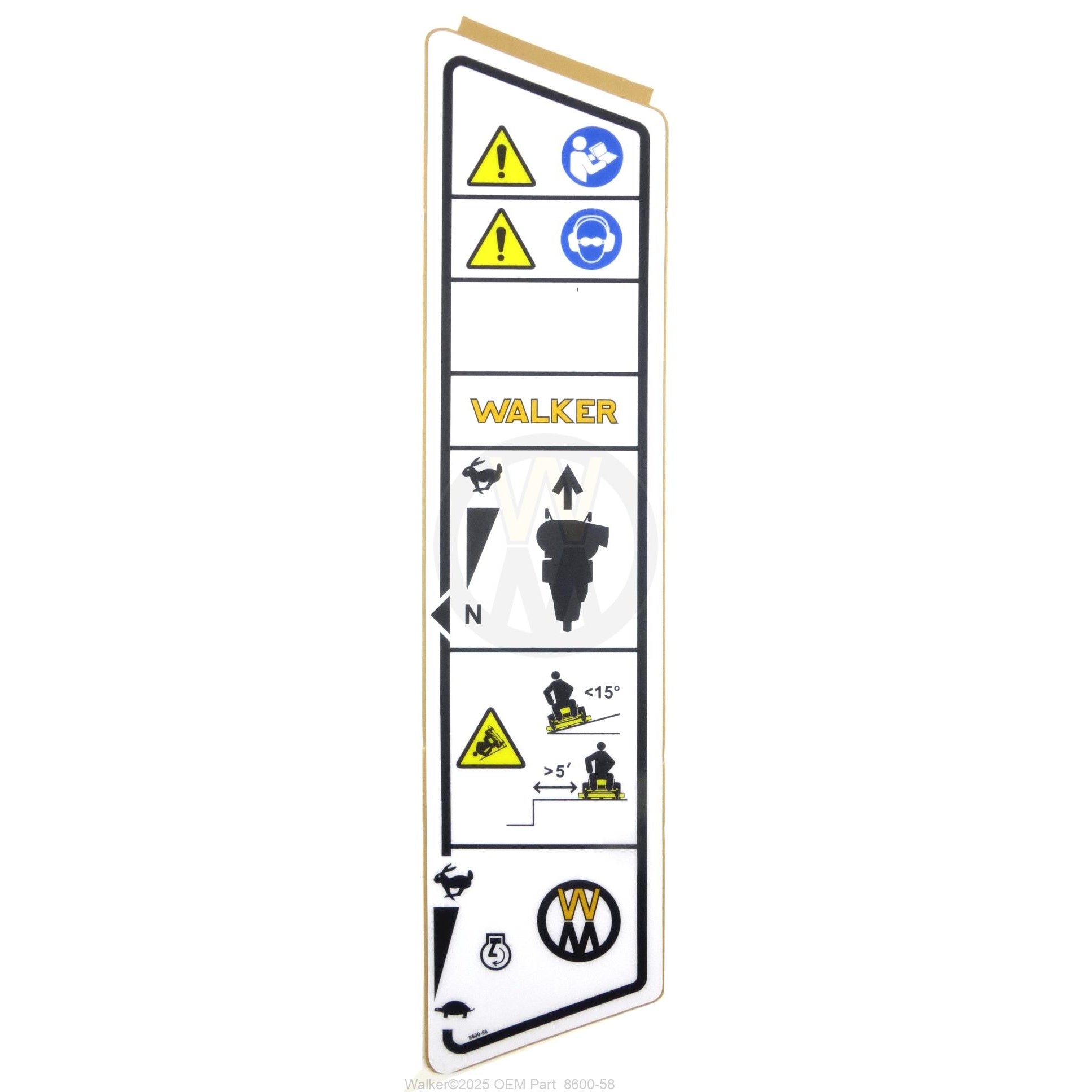 Walker Part # 8600-58 : (NR) Decal,Fender/RH(Symbolic) For Light Kit
