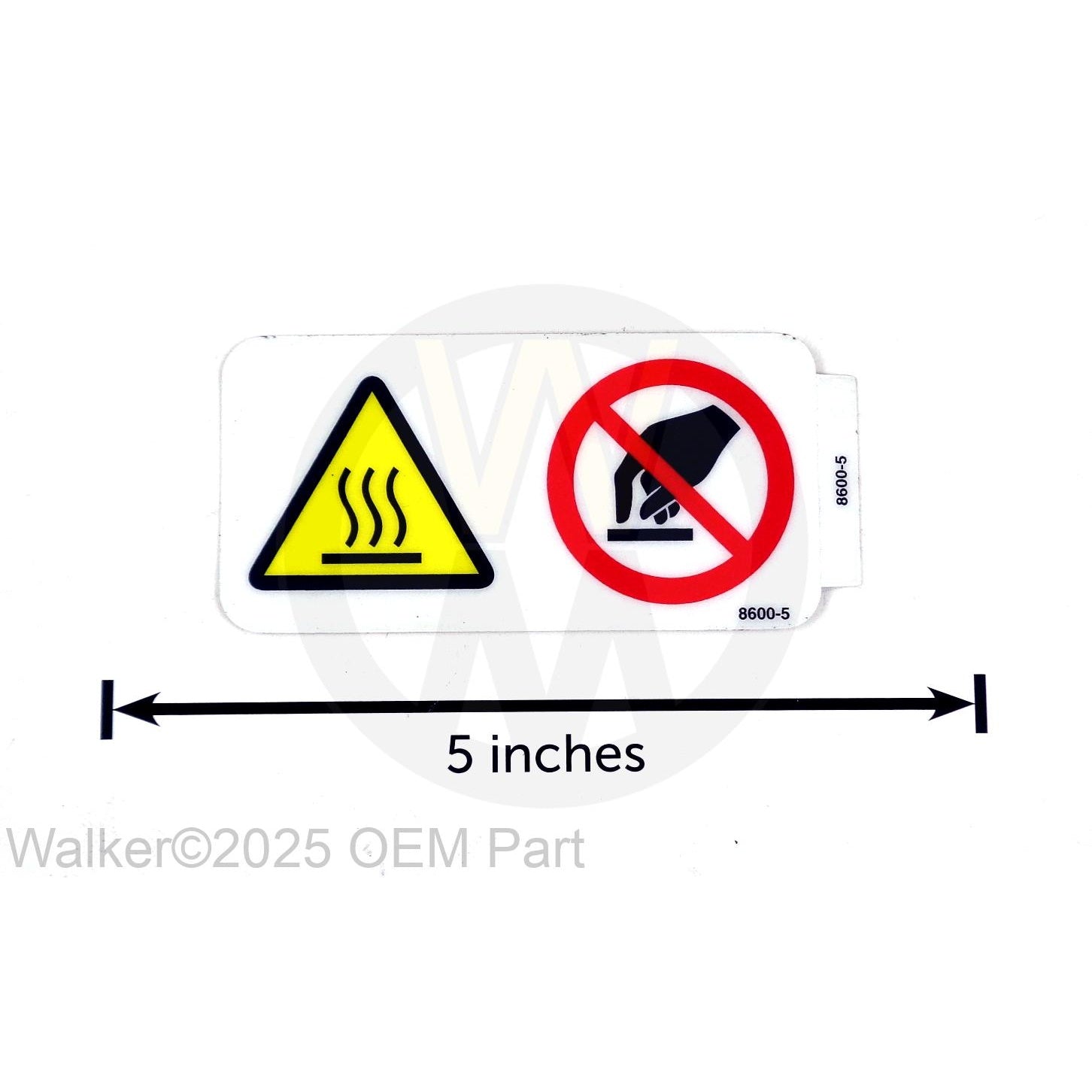 Walker Part # 8600-5 : (NR) Decal,Engine Exhaust (Symbolic)