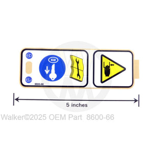 Walker Part # 8600-66 : (NR) Decal, Pinch Point/Lexan (Symbolic)