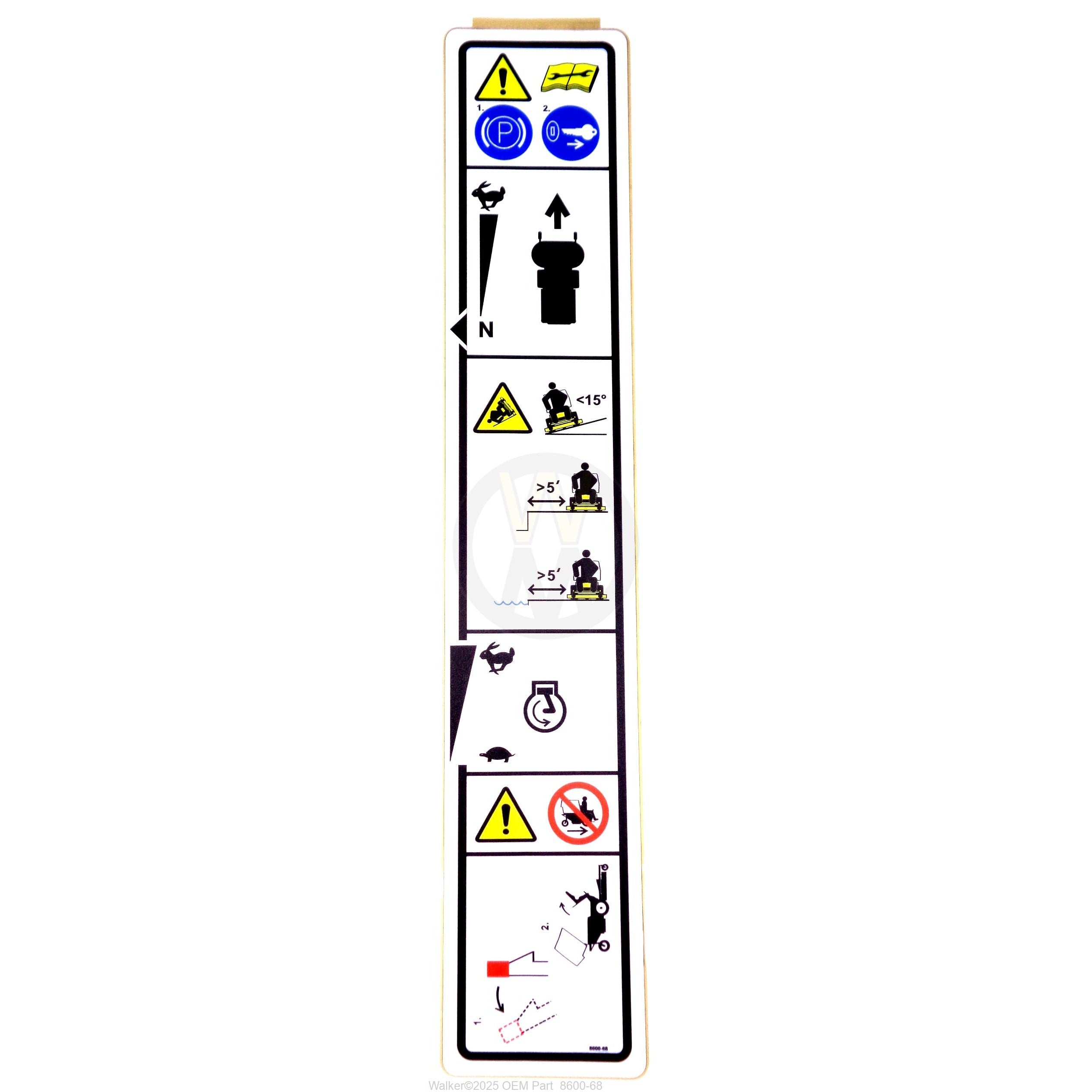 Walker Part # 8600-68 : (NR)Decal,Fender/RH (Symbolic) MC23i