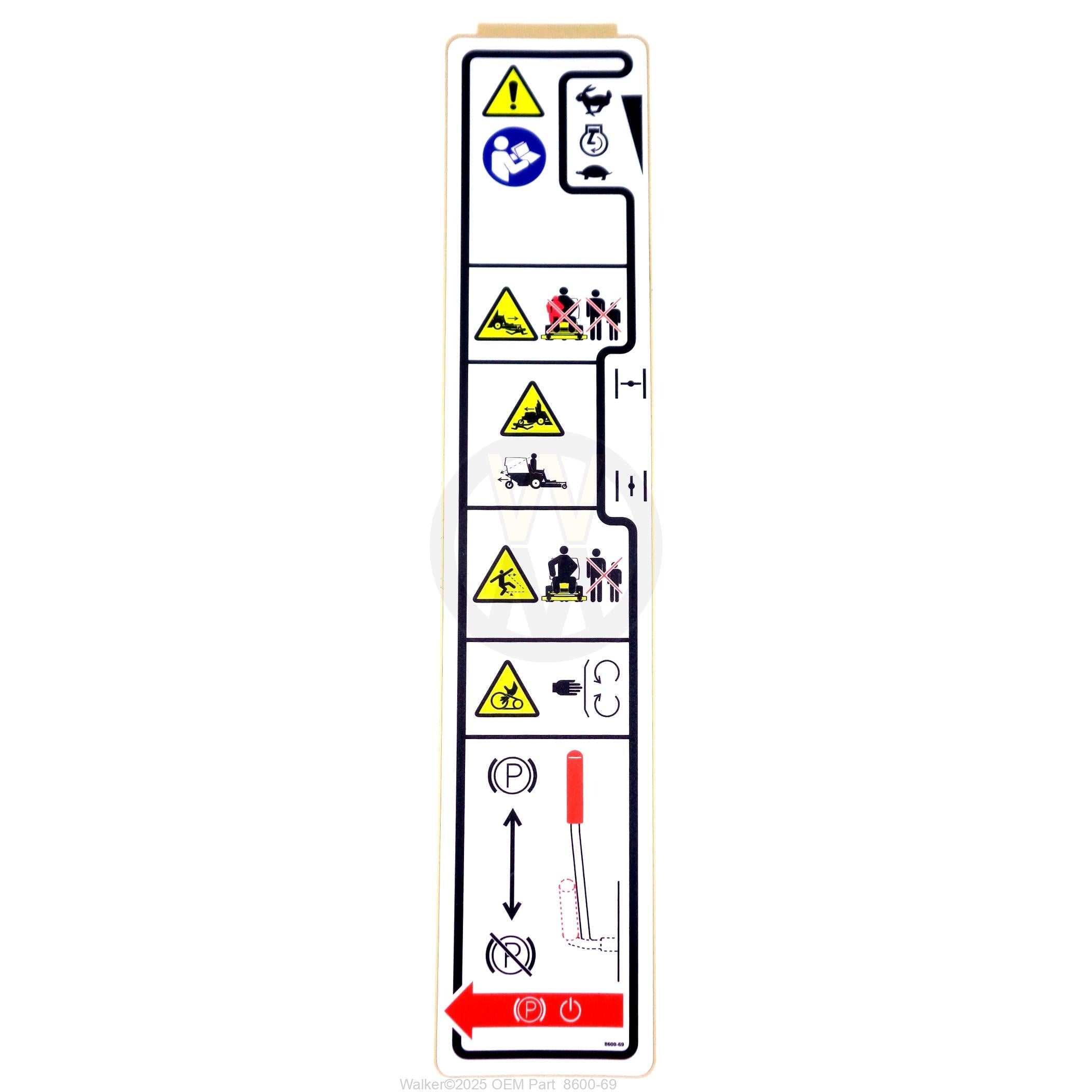 Walker Part # 8600-69 : (NR) Decal,Fender/LH(Symbolic)
