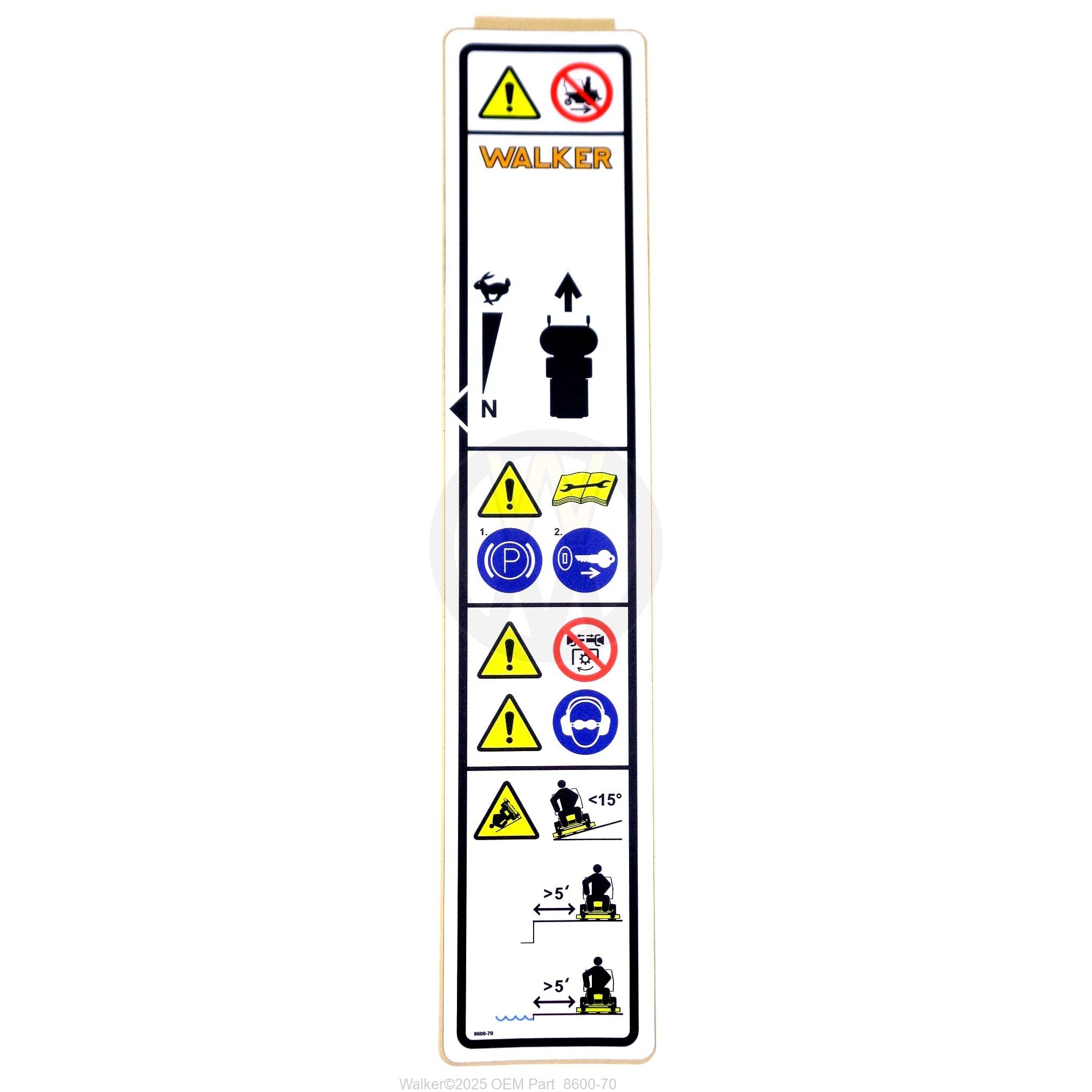 Walker Part # 8600-70 : (NR) Decal,Fender/RH (Symbolic)