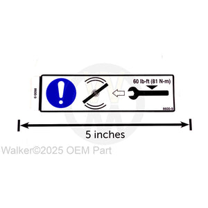 Walker Part # 8600-9 : Decal, Bld Mtng Torqu/Lex (Symbolic)
