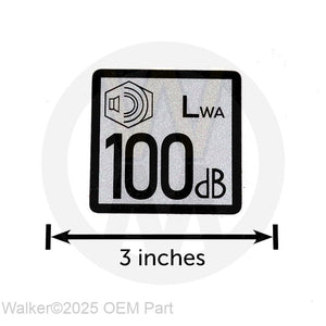 Walker Part # 8605-10 : Decal, Sound Level 100dB