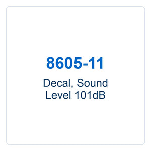 Walker Part # 8605-11 : Decal, Sound Level 101dB