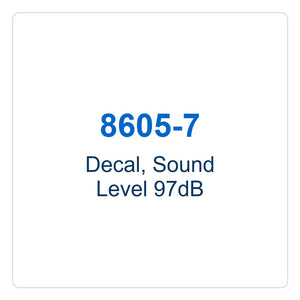 Walker Part # 8605-7 : Decal, Sound Level 97dB