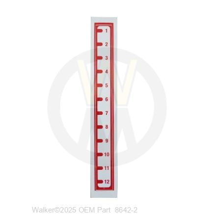 Walker Part # 8642-2 : (SU8640-24) Decal,Deck Hgt Position Imperial