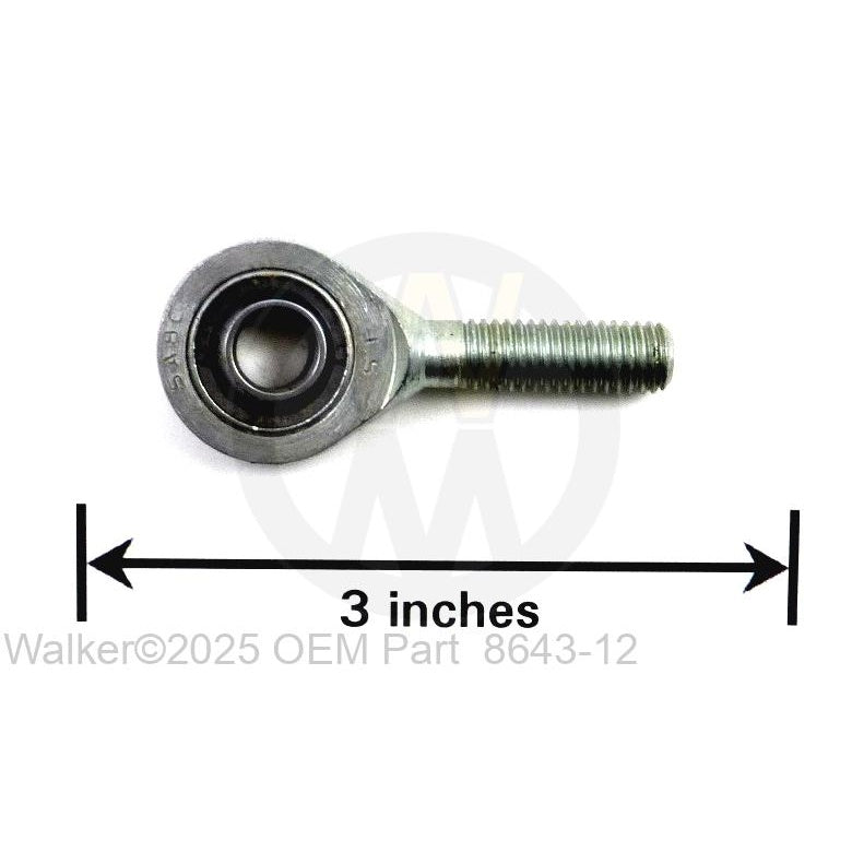 Walker Part # 8643-12 : MALE ROD END/RH, M8
