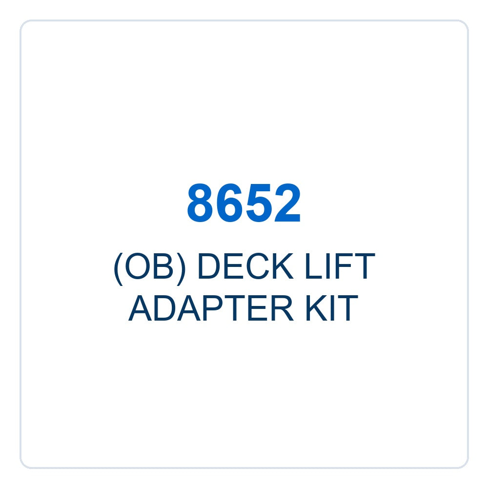 Walker Part # 8652 : (OB) DECK LIFT ADAPTER KIT
