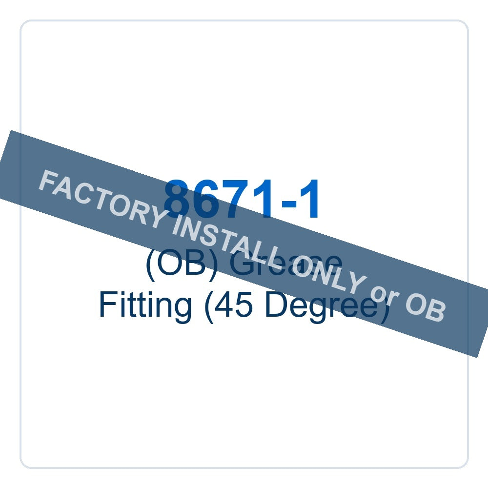 Walker Part # 8671-1 : (OB) Grease Fitting (45 Degree)
