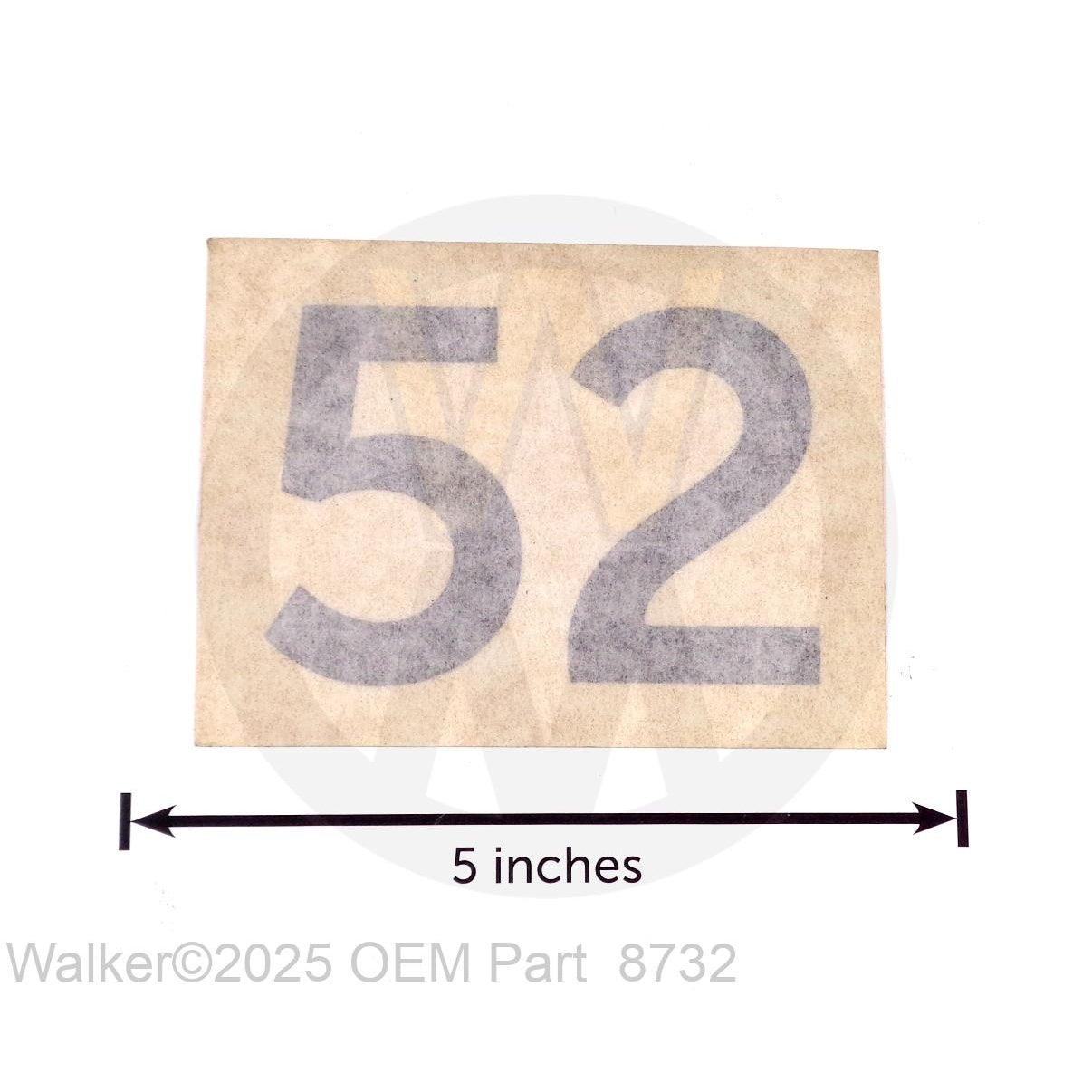 Walker Part # 8732 : DECAL (52')