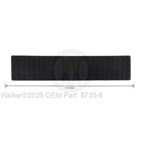 Walker Part # 8735-8 : Rubber Mat (2-1/2 x 12)