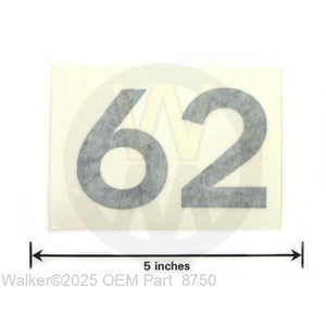 Walker Part # 8750 : (NR) DECAL (62')