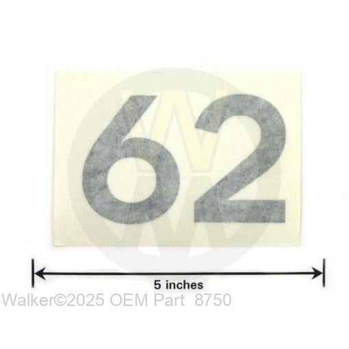 Walker Part # 8750 : (NR) DECAL (62')