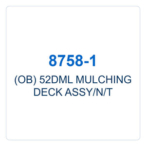 Walker Part # 8758-1 : (OB) 52DML MULCHING DECK ASSY/N/T