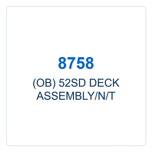 Walker Part # 8758 : (OB) 52SD DECK ASSEMBLY/N/T