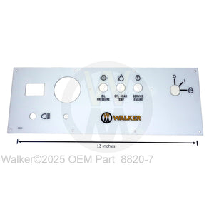 Walker Part # 8820-7 : Panel Faceplate W/Decal MT27i