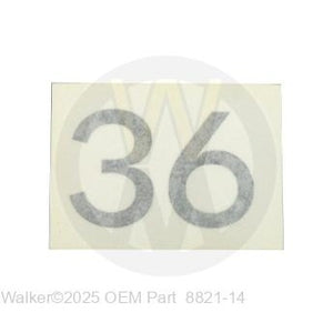 Walker Part # 8821-14 : (NR) Decal, 36'