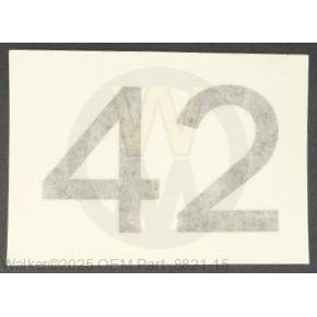 Walker Part # 8821-15 : (NR) Decal, 42'