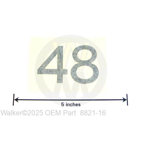 Walker Part # 8821-16 : (NR) Decal, 48'