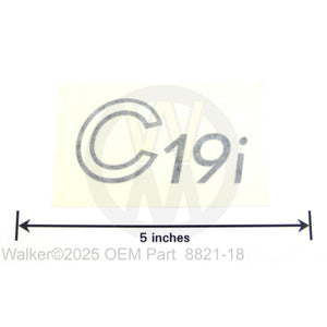 Walker Part # 8821-18 : (NR) Decal, C19i