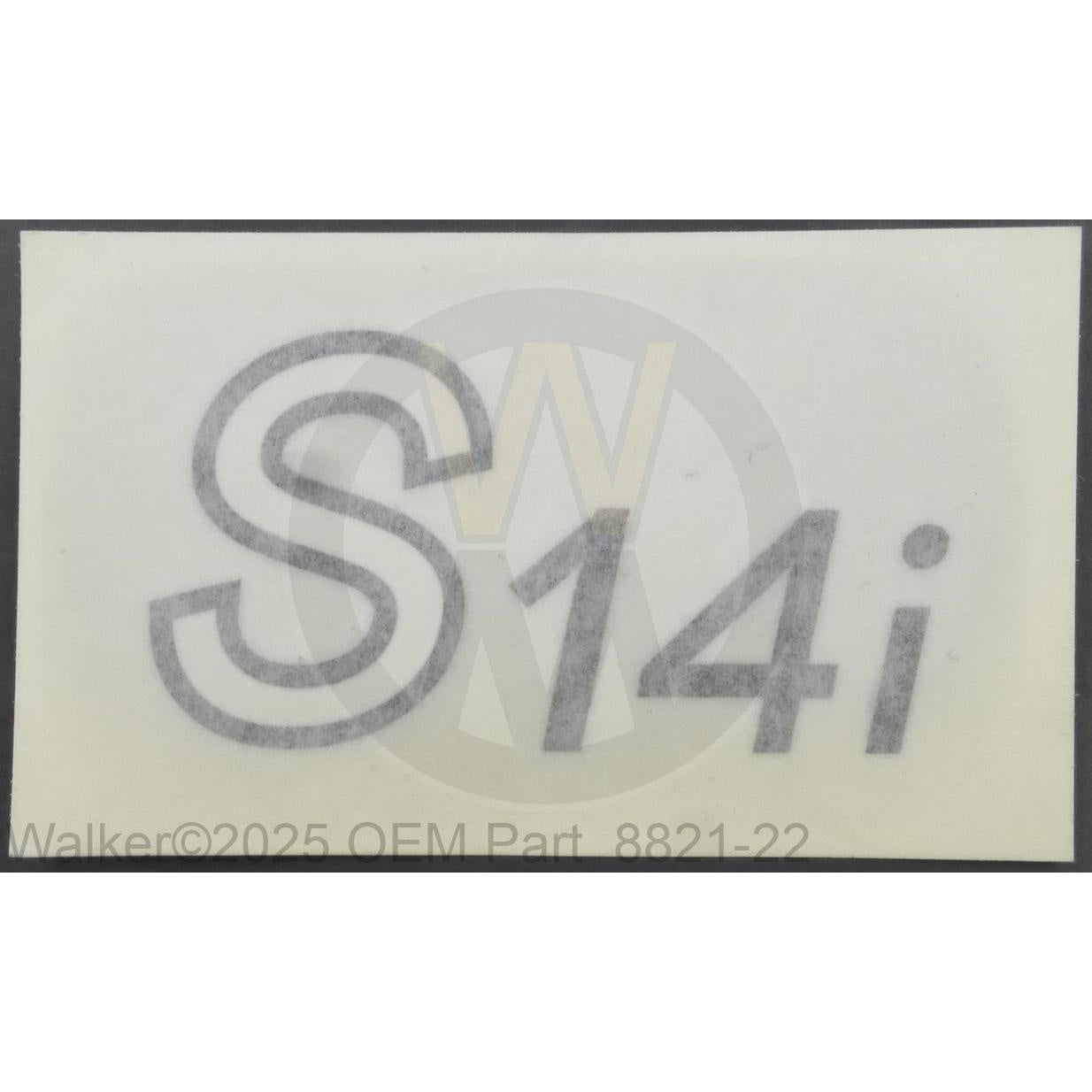 Walker Part # 8821-22 : (NR) Decal, S14i