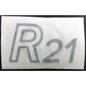 Walker Part # 8821-28 : NR) Decal, R21