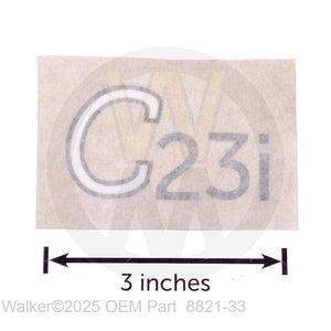 Walker Part # 8821-33 : (NR) Decal, MC23i