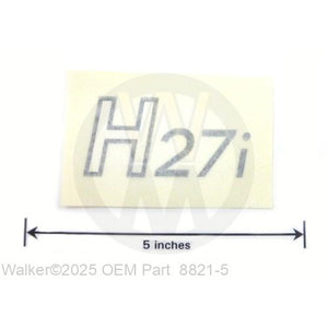 Walker Part # 8821-5 : Decal, H27i