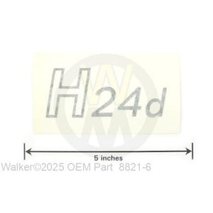 Walker Part # 8821-6 : Decal, H24d