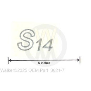 Walker Part # 8821-7 : Decal, S14