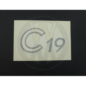 Walker Part # 8821-8 : (NR) Decal, C19