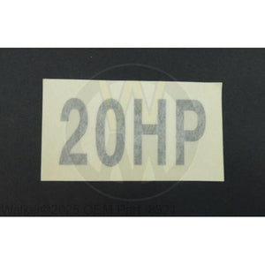 Walker Part # 8821 : DECAL, 20HP