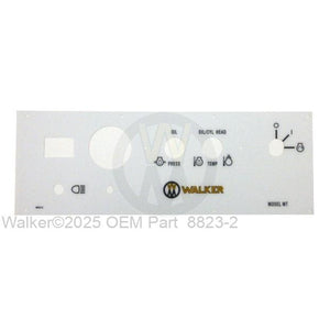 Walker Part # 8823-2 : DECAL, INSTRUMENT PANEL/T/LEXAN
