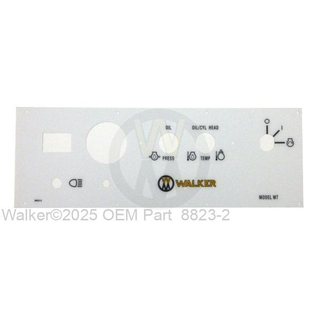 Walker Part # 8823-2 : DECAL, INSTRUMENT PANEL/T/LEXAN