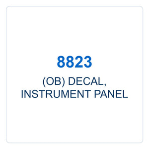 Walker Part # 8823 : (OB) DECAL, INSTRUMENT PANEL
