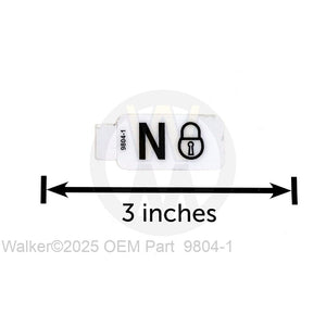 Walker Part # 9804-1 : (NR) Decal, Grxl Lockout/Lex (Symbolic)