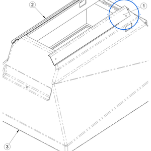 EcoLawn A-0025 Left Flap (MIC-016) — Hopper and Flap Assembly replacement part for ECO100 and ECO200 top dressers