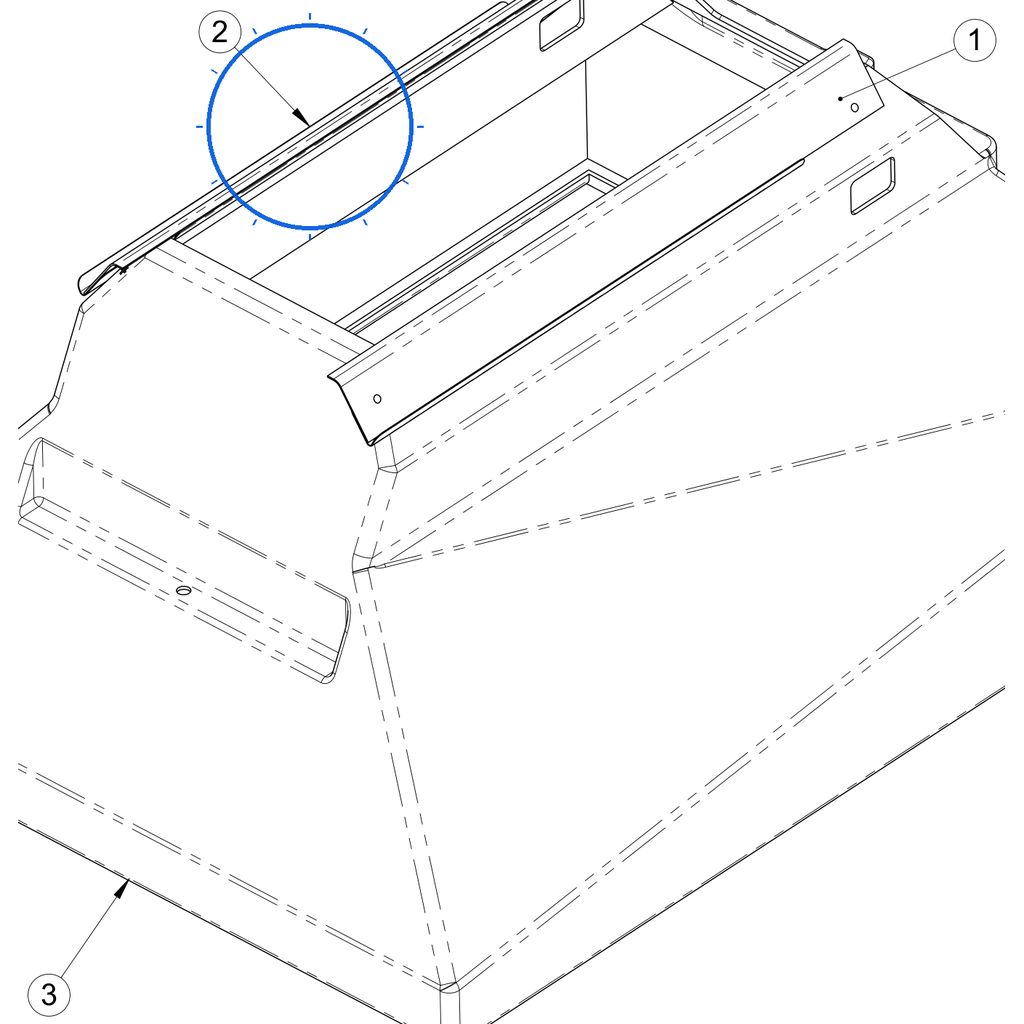 EcoLawn A-0026 Right Flap (MIC-016) — Hopper and Flap Assembly replacement part for ECO100 and ECO200 top dressers
