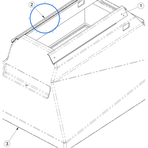 EcoLawn A-0026 Right Flap (MIC-016) — Hopper and Flap Assembly replacement part for ECO100 and ECO200 top dressers