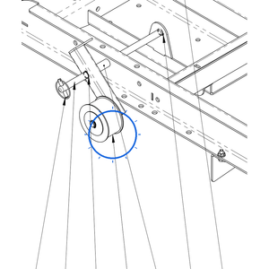 EcoLawn A-0031 Short Conveyor Tensioning Assembly (MIC-006) replacement part for ECO100 and ECO200 top dressers