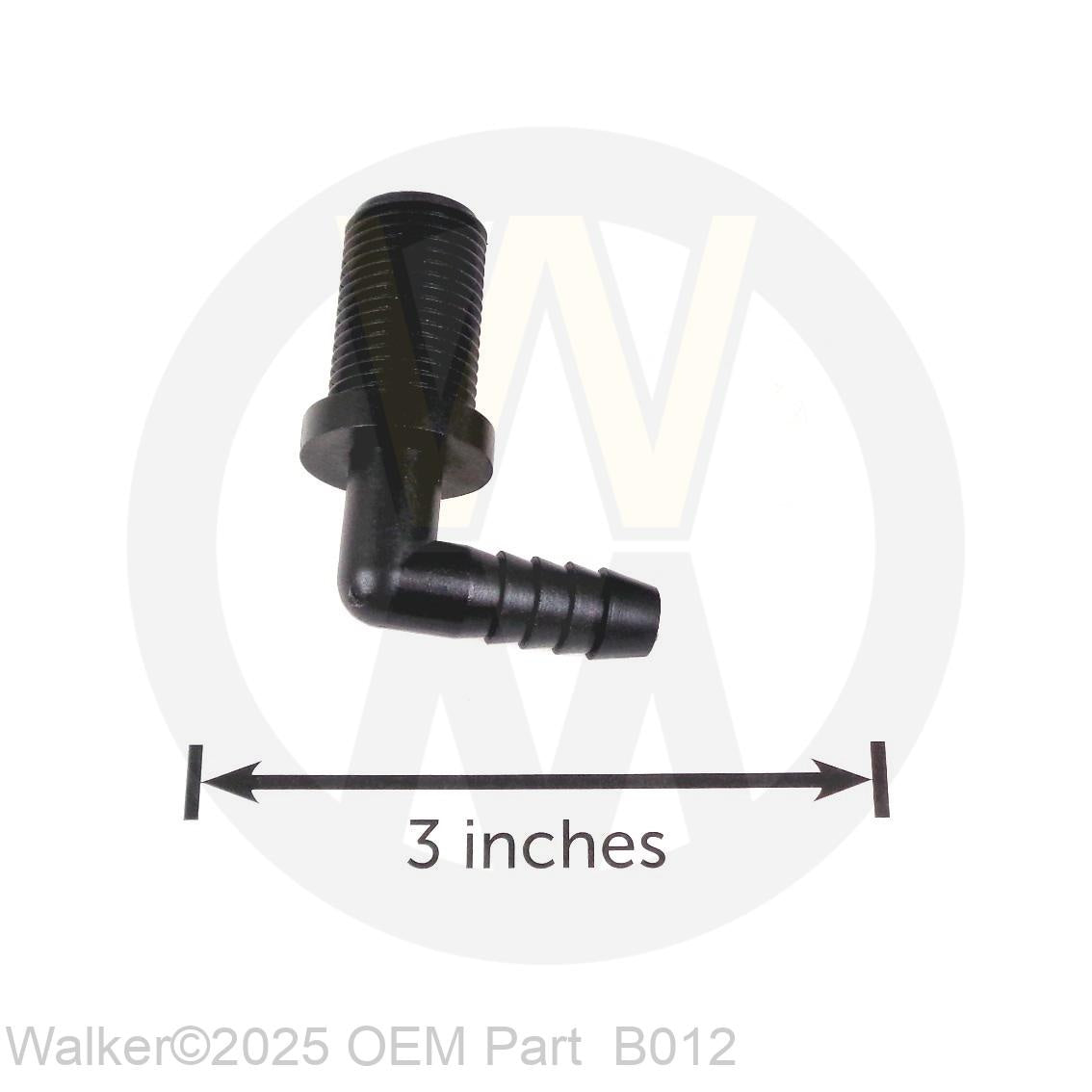 Walker Part # B012 : END TIP FITTING W/NUT (#43011)