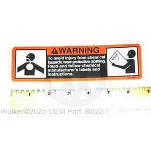 Walker Part # B022-1 : DECAL, CAUTION (#43239)