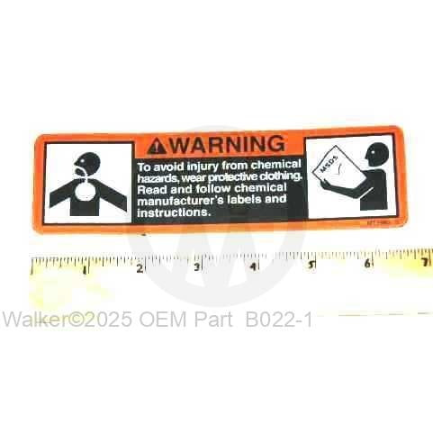 Walker Part # B022-1 : DECAL, CAUTION (#43239)