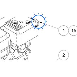 EcoLawn C-0018 Muffler / Deflector Comp. — Motor Assembly replacement part for ECO Series top dressers