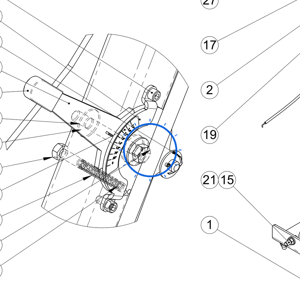 EcoLawn C-0025 Compression Spring — Steering Column Assembly replacement part for ECO Series top dressers