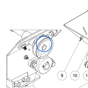 EcoLawn C-0027 Single Groove V-Belt Pulley MA30-3/4 — Feed Trap Assembly replacement part for ECO Series top dressers