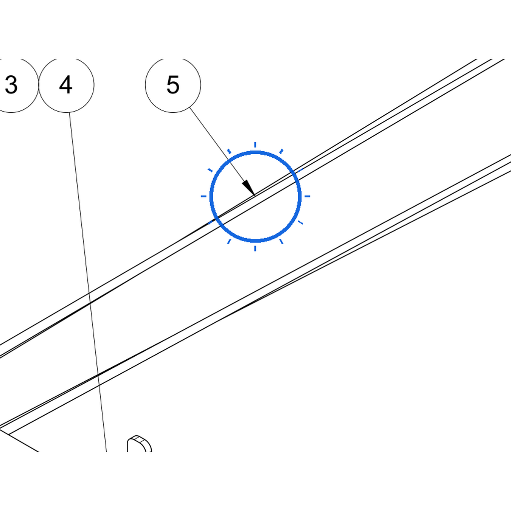 EcoLawn C-0038 V-Belt-A86 — Ejection Plate Assembly replacement part for ECO150 and ECO50 top dressers